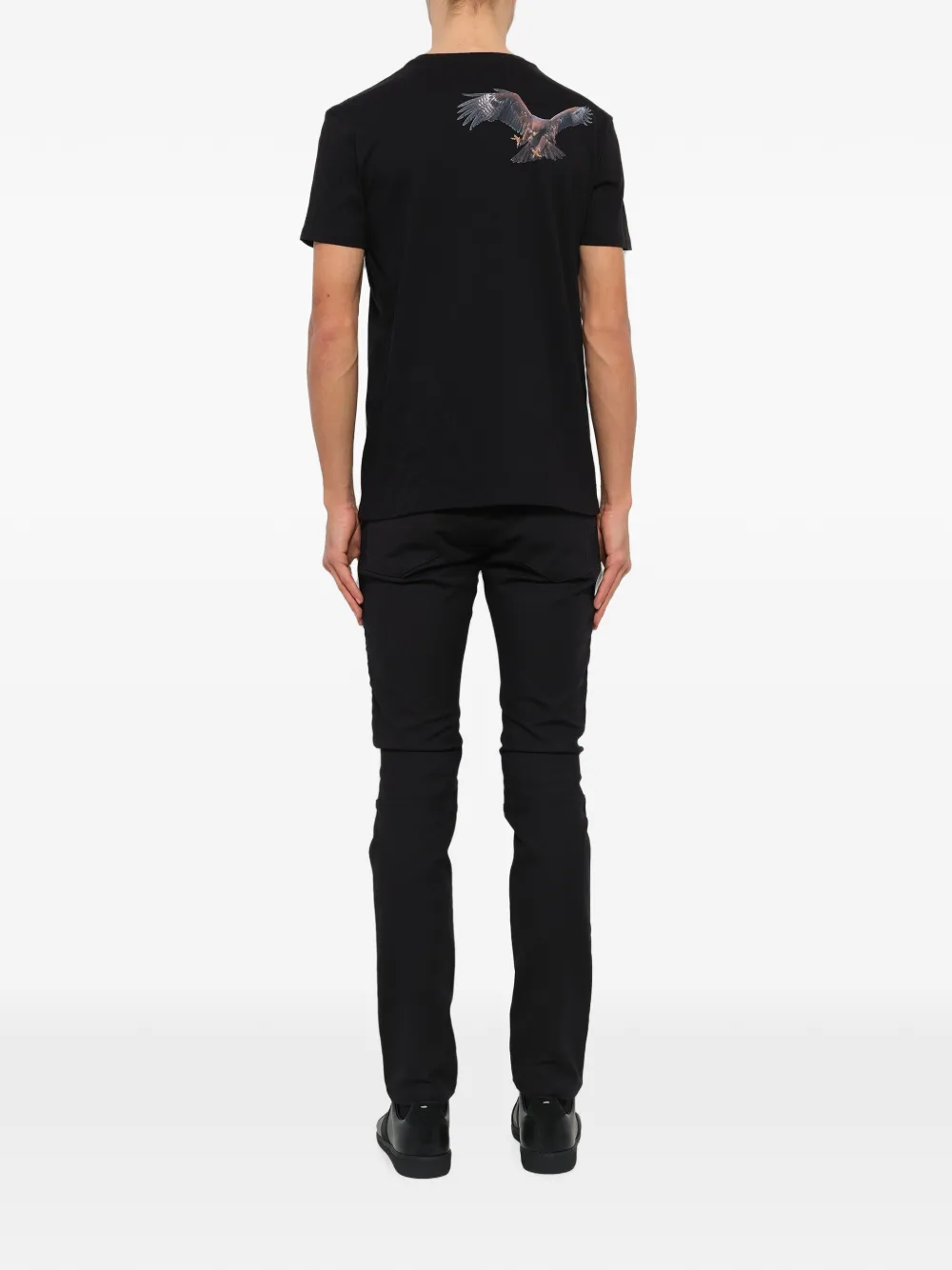 Neil Barrett T-shirt met adelaarprint Zwart