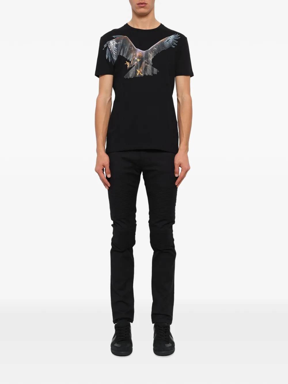 Neil Barrett T-shirt met adelaarprint Zwart