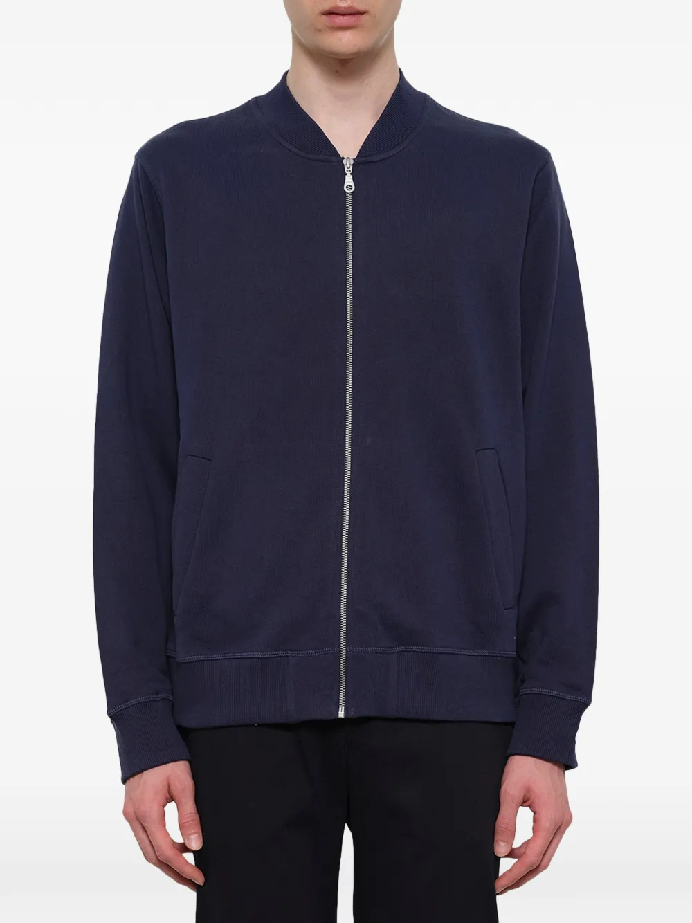 Kenzo Tiger-embroidered zip-fastening sweatshirt - Blu