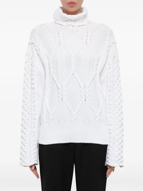 Juun.J cable-knit roll-neck sweater