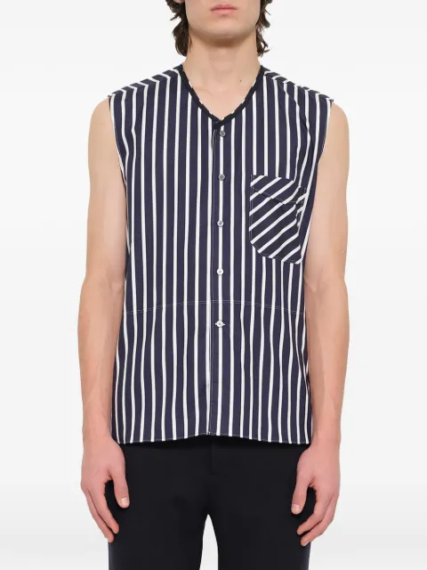 Lanvin striped V-neck shirt