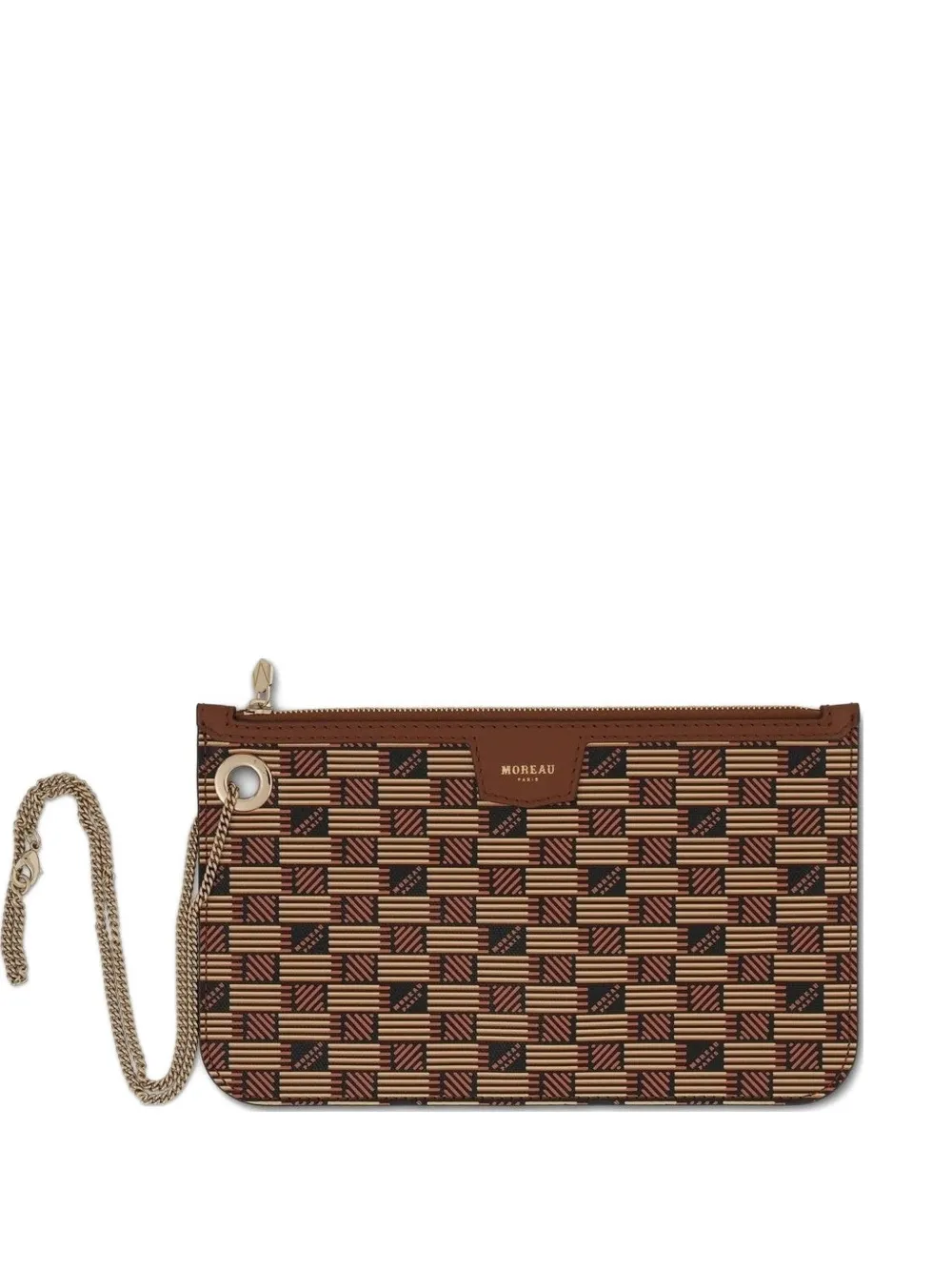 Moreau Saint Marina monogram-pattern pouch - Nude