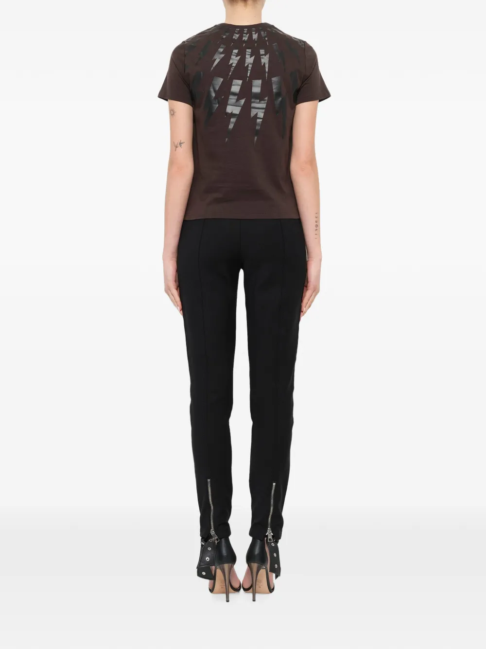 Neil Barrett T-shirt met grafische print Bruin