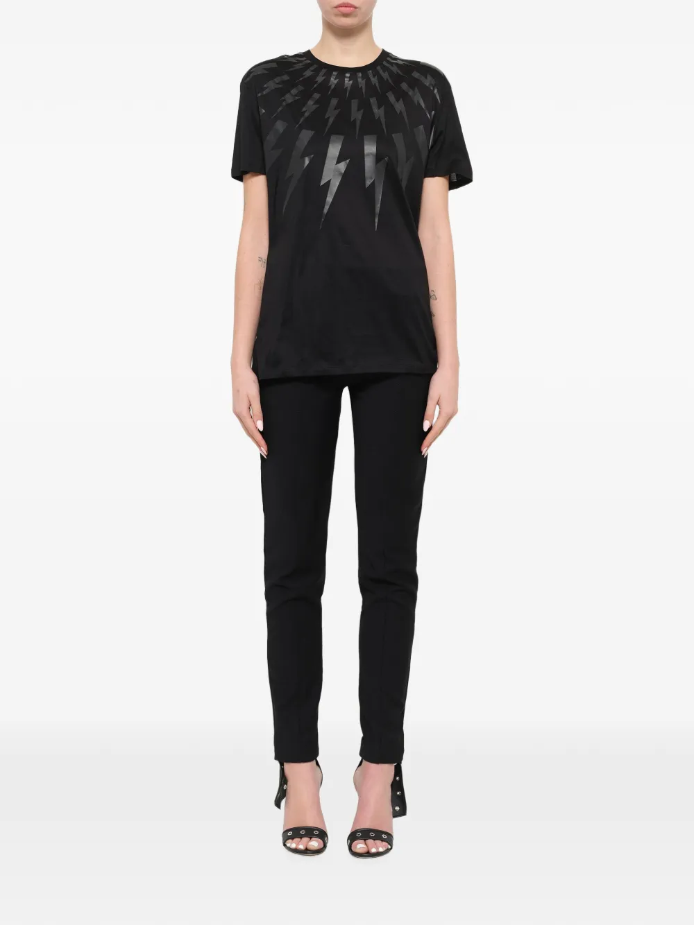 Neil Barrett T-shirt met grafische print Zwart