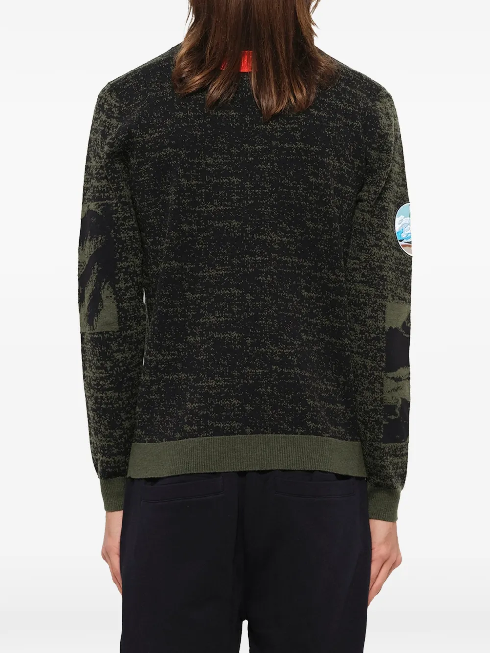 Kenzo Intarsia gebreide trui Groen