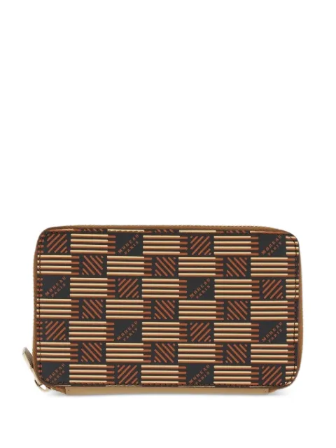 Moreau mini geometric-print zip-around wallet