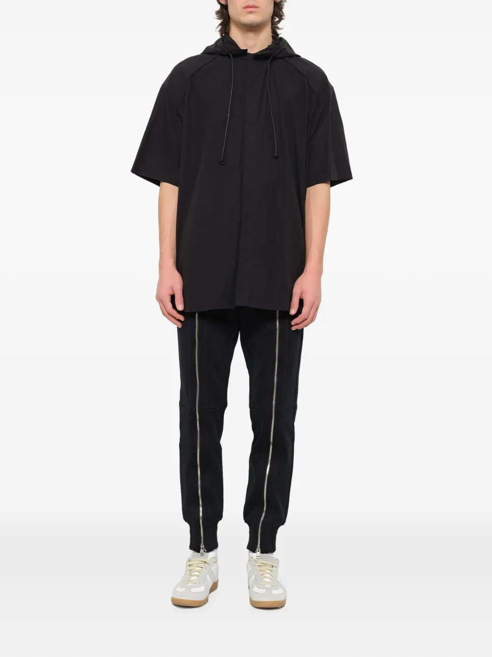 Juun.J Hoodie met korte mouwen Zwart