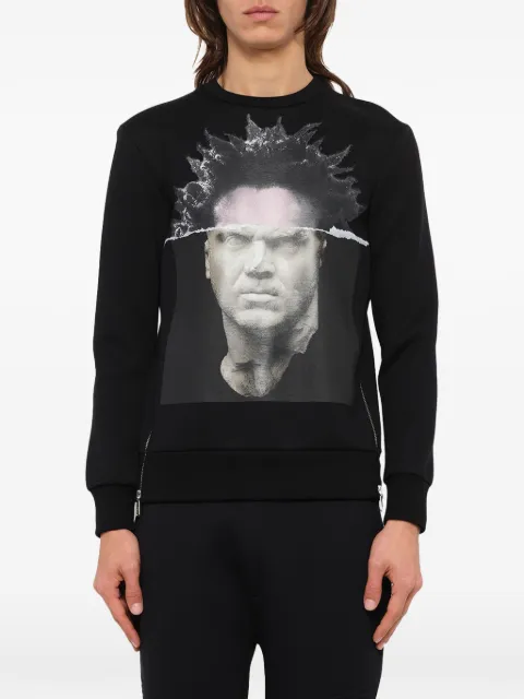 Neil Barrett Marcus graphic-print zip-detail sweater
