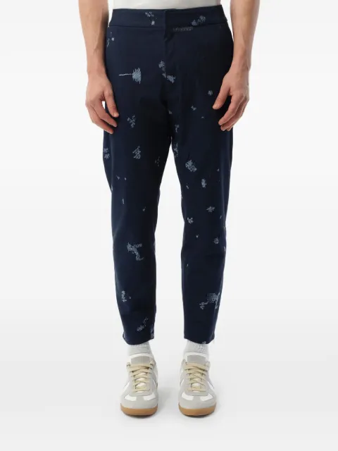 Alexander McQueen embroidered drawstring-waist trousers