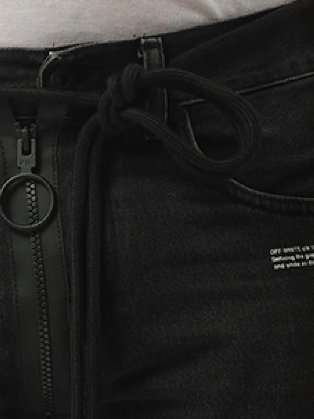 Off-White E.M slim-fit jeans Zwart