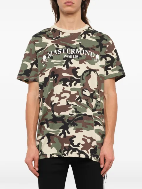 Mastermind Japan camouflage-print logo-print T-shirt
