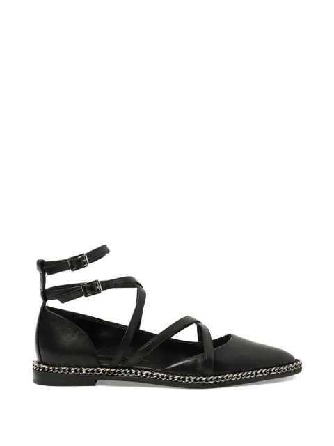 Lanvin chain-trimmed Laced ballet flats