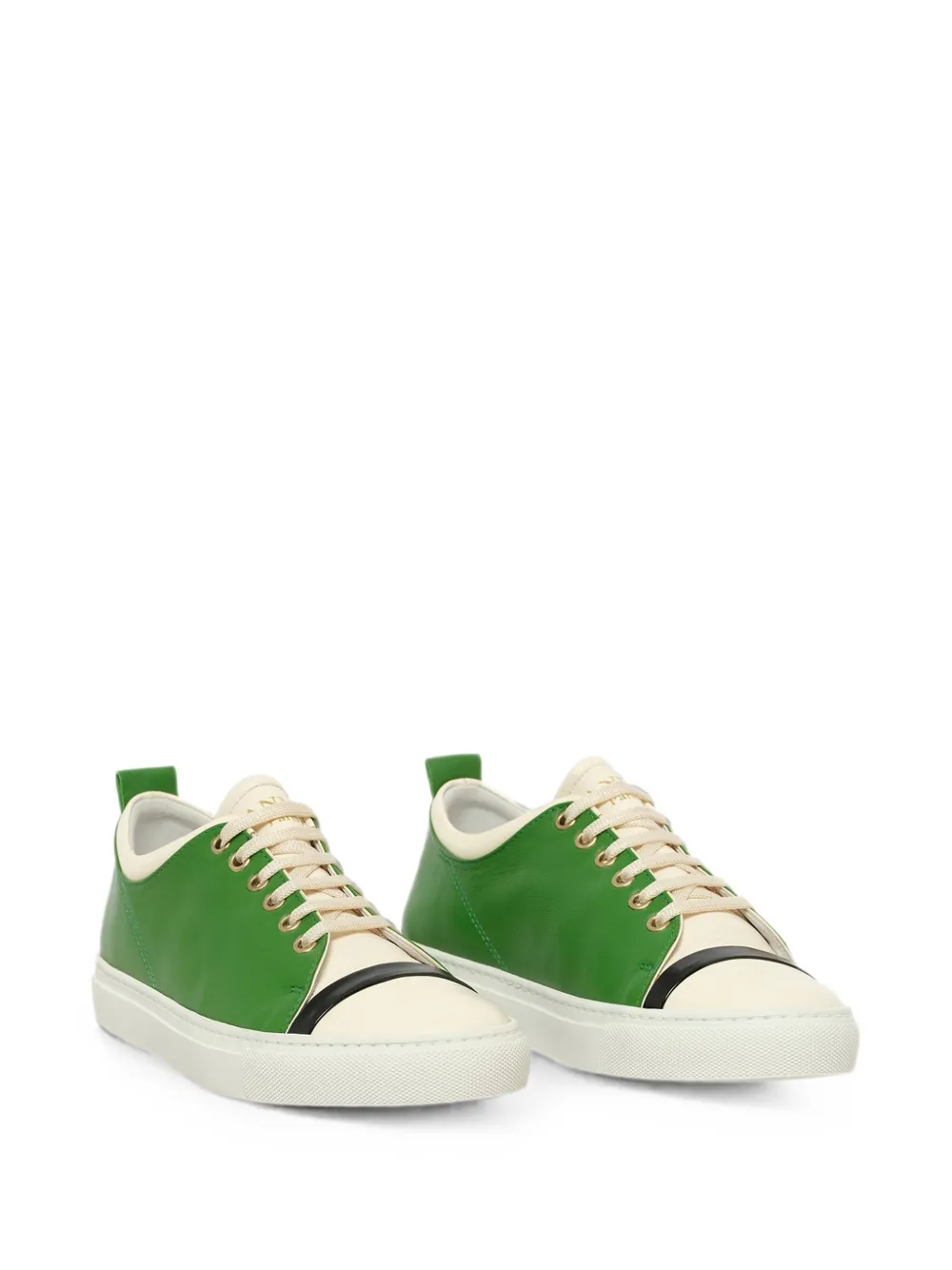 Lanvin low-top panelled sneakers Groen