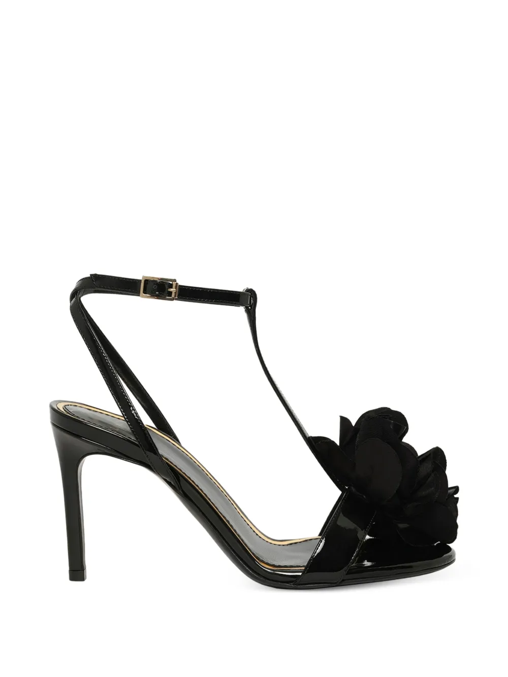Lanvin floral-embellished sandals Zwart