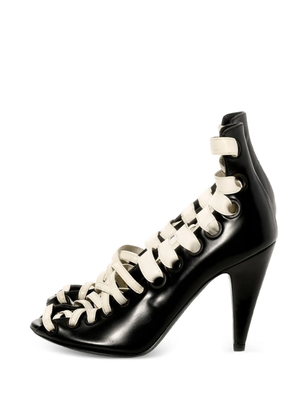 Balenciaga lace-up leather sandals - Nero