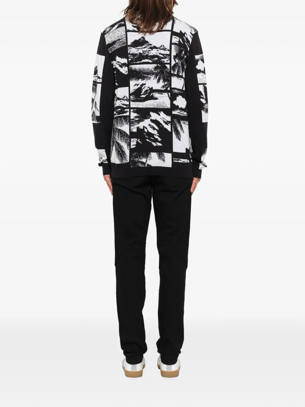 Kenzo Trui met ronde hals en landschapsprint Zwart