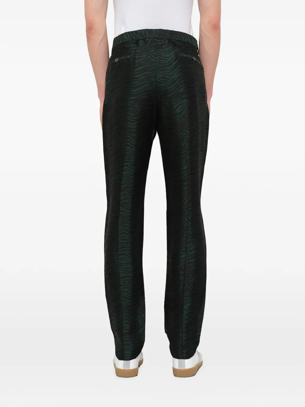 Lanvin Broek met zebra-jacquard Zwart