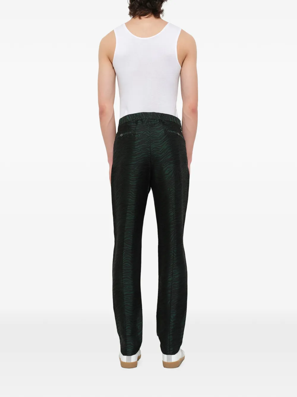 Lanvin Broek met zebra-jacquard Zwart