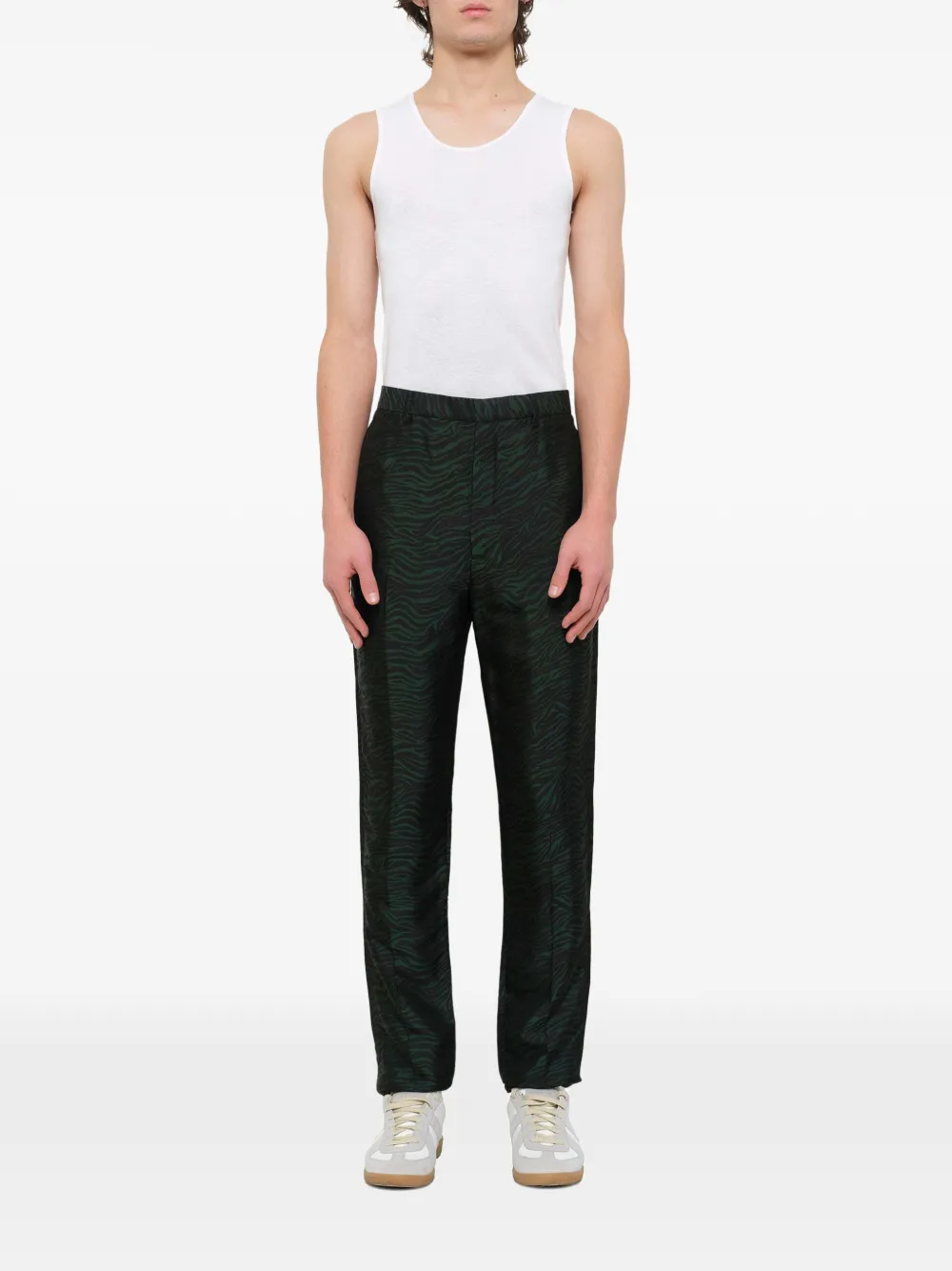 Lanvin Broek met zebra-jacquard Zwart