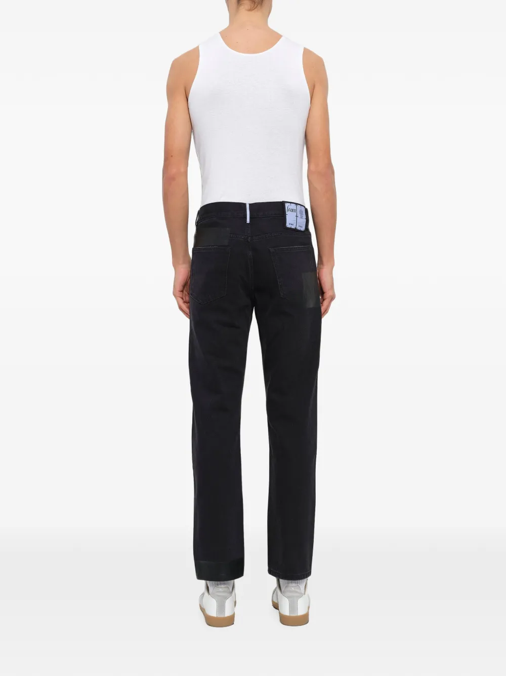 MCQ Slim-fit jeans met band Zwart