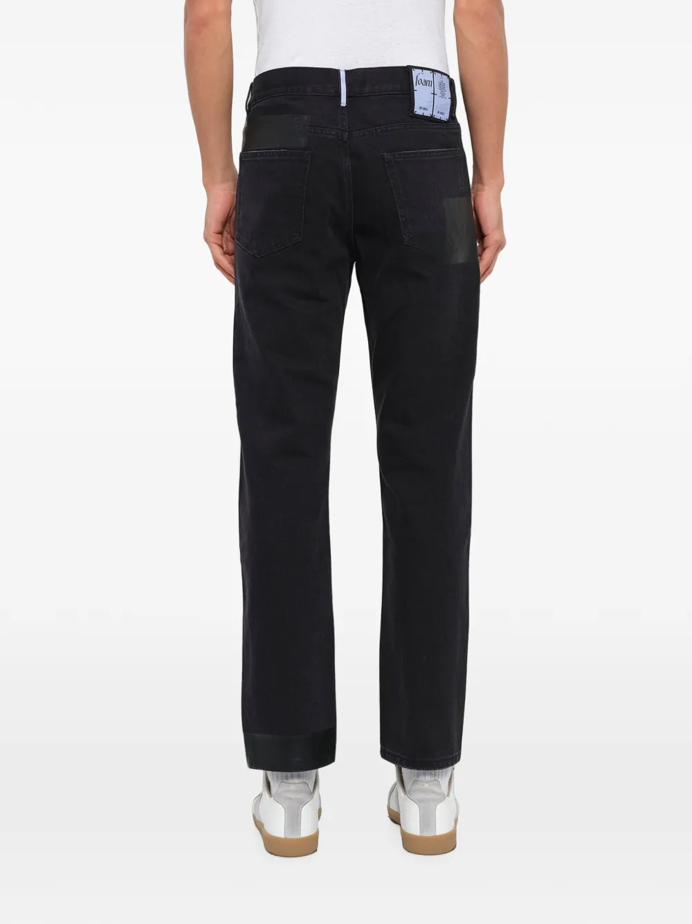 MCQ Slim-fit jeans met band Zwart