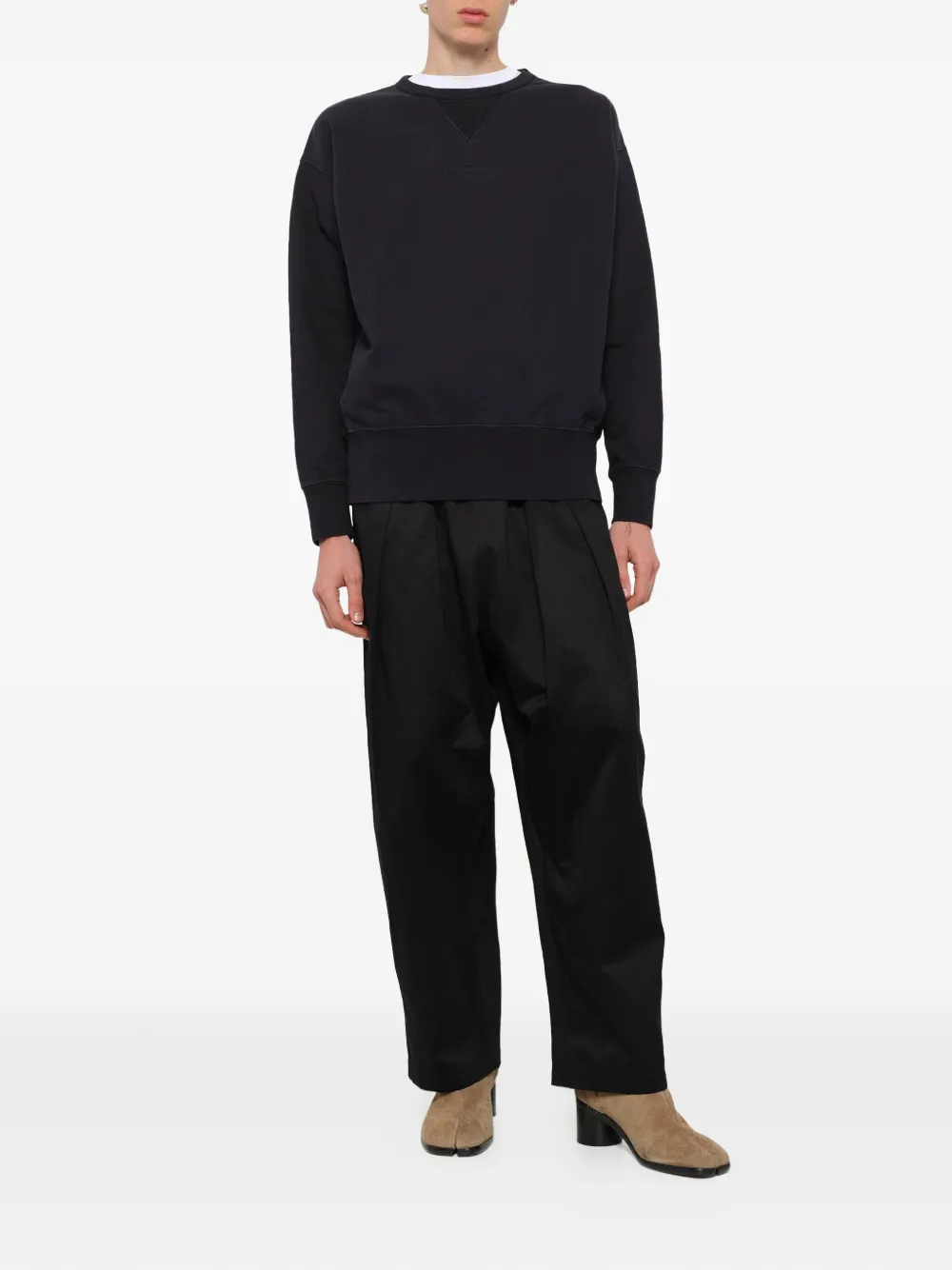 Maison Margiela Sweater met ronde hals Zwart