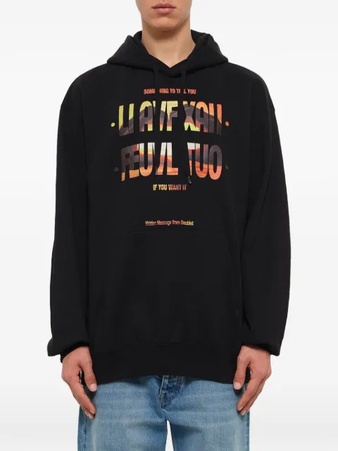 Doublet Hidden Message embroidered hoodie