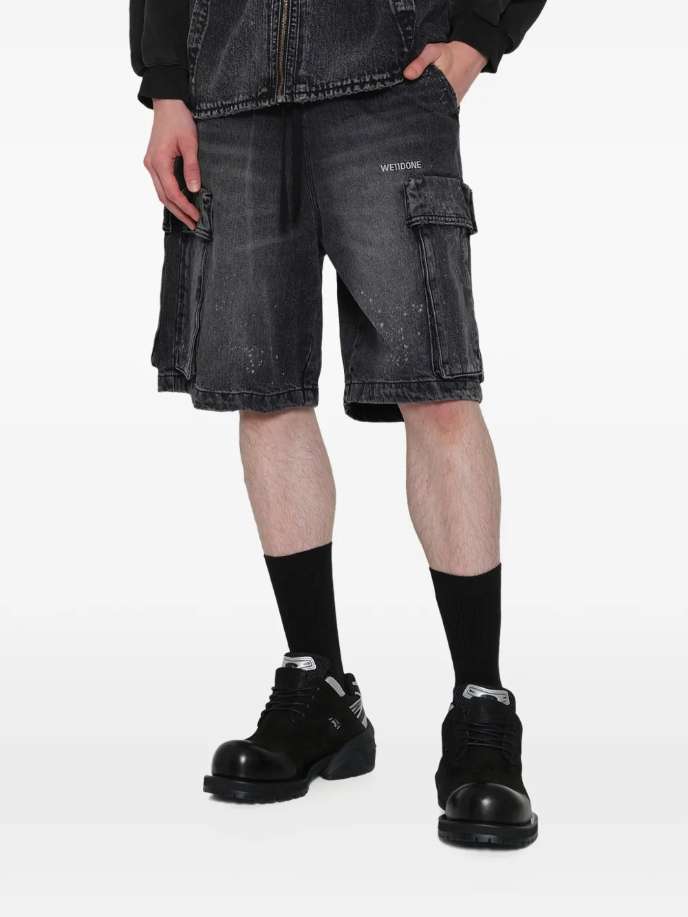 We11done Shorts met zakdetail Grijs