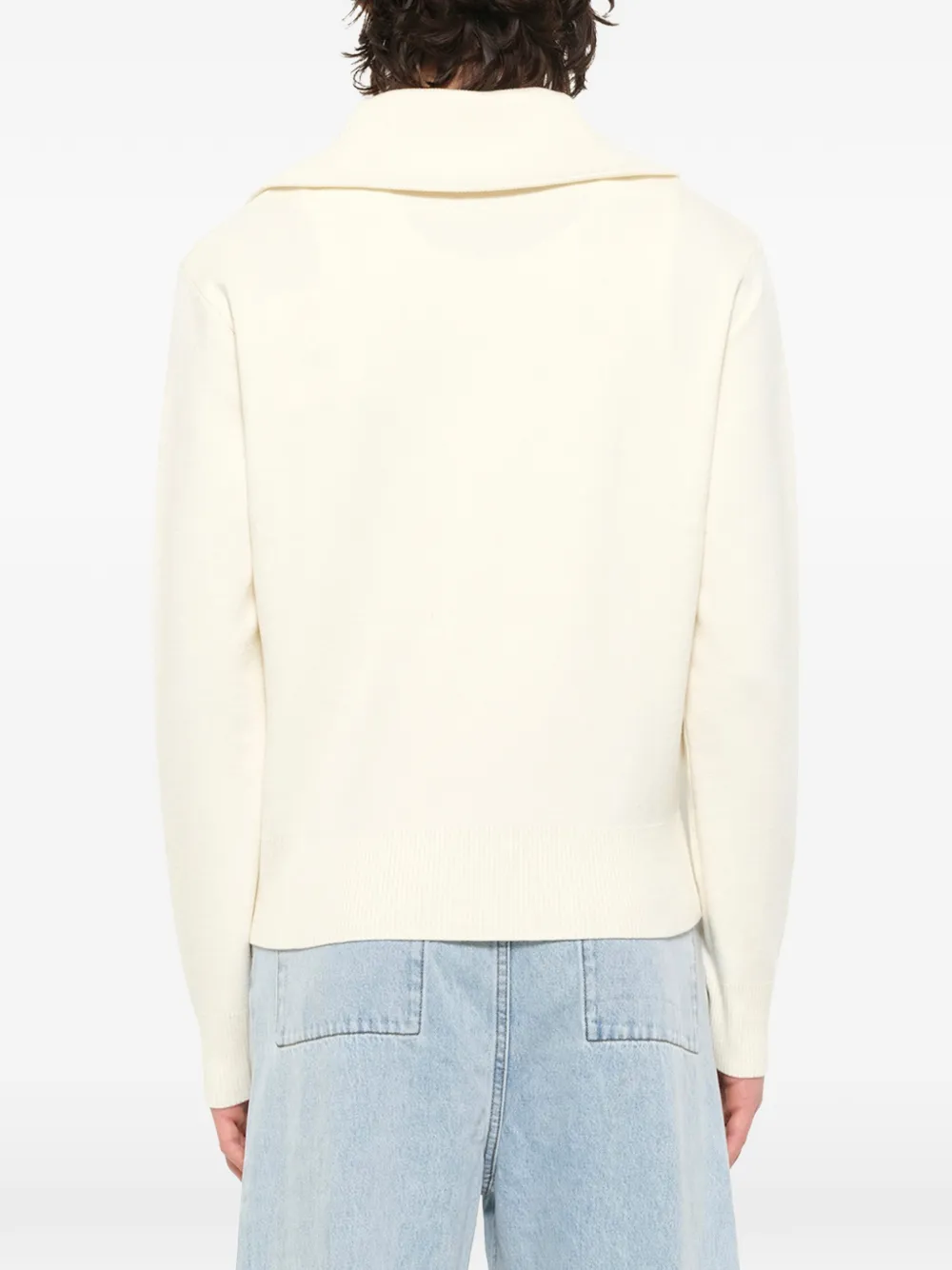 ENTIRE STUDIOS Gebreid jack met rits Beige