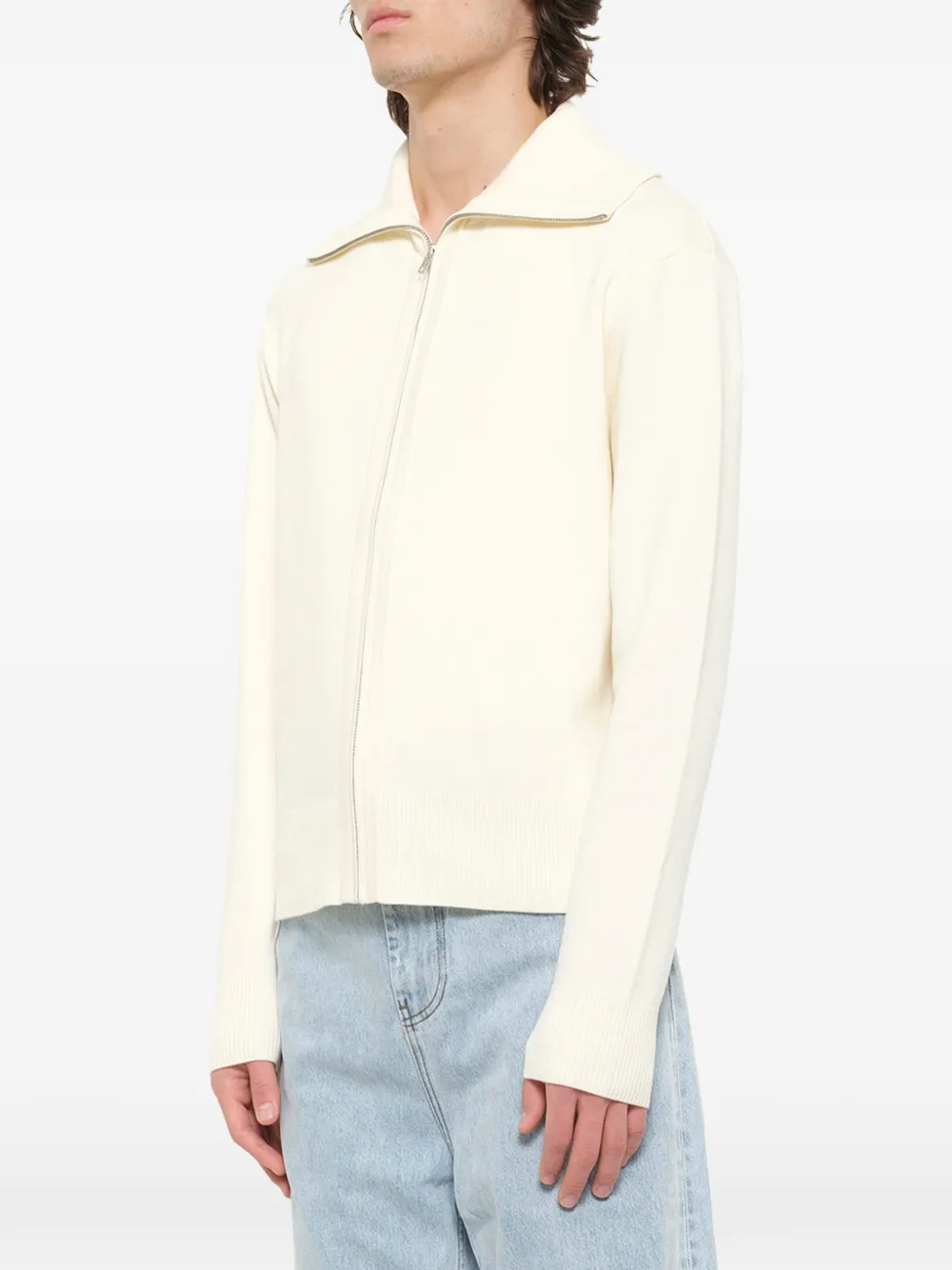 ENTIRE STUDIOS Gebreid jack met rits Beige