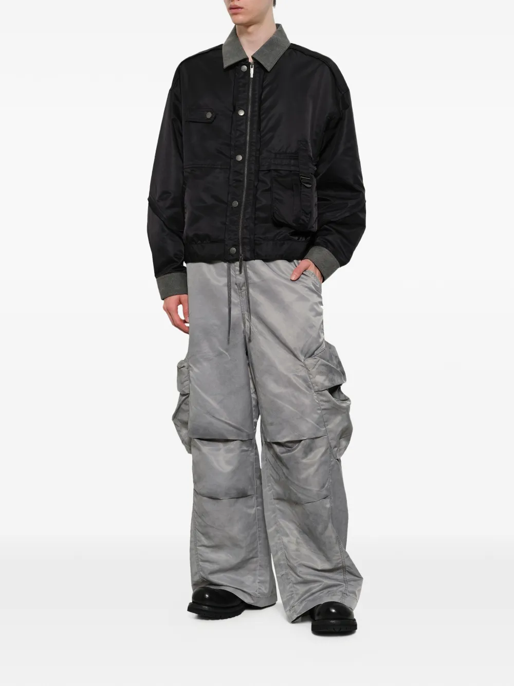 Feng Chen Wang Broek met cargo zak Grijs