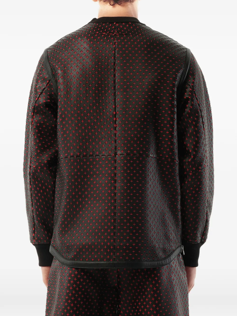 Givenchy Geperforeerde leren trui Zwart