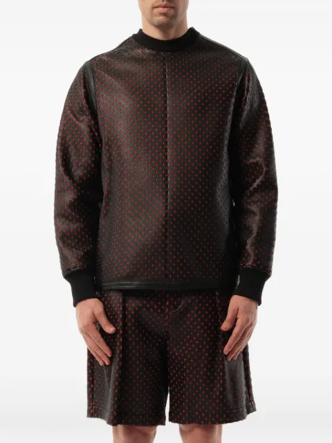 Givenchy perforated leather sweater