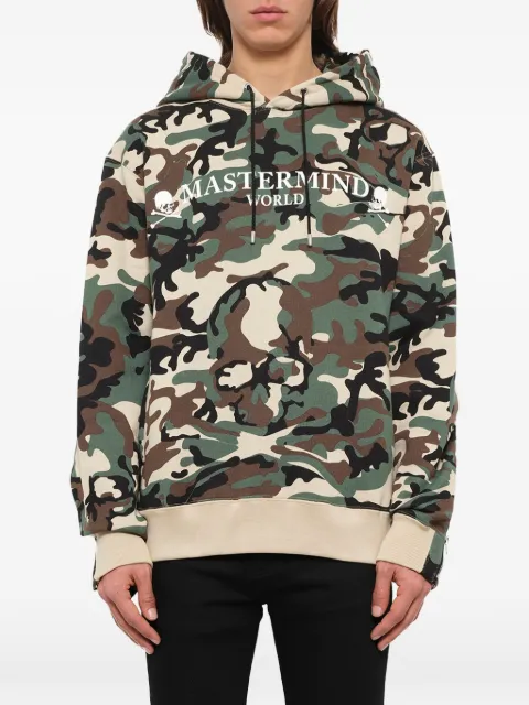 Mastermind Japan camouflage-print skull-motif hoodie