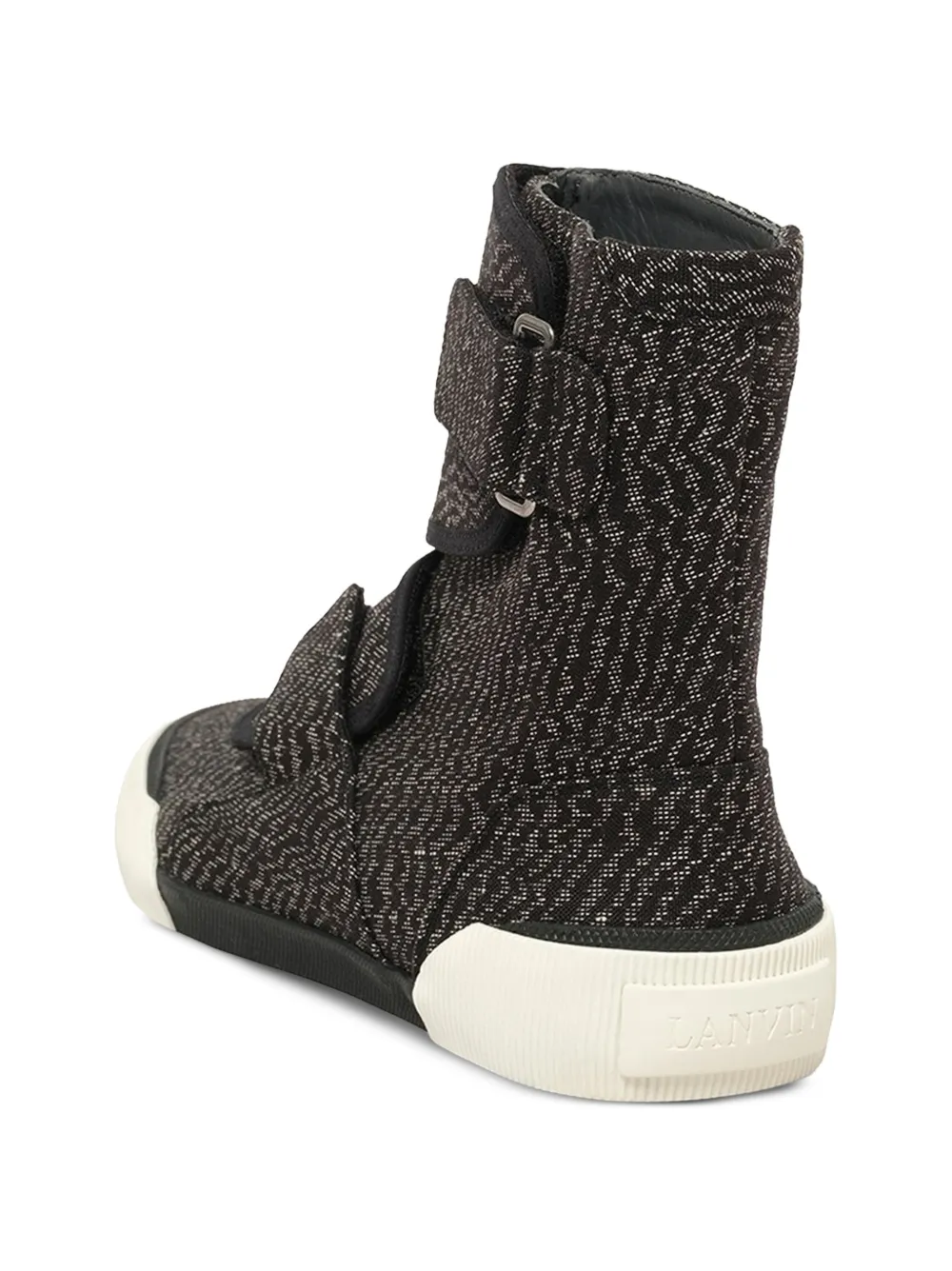 Lanvin touch-strap high-top sneakers Zwart
