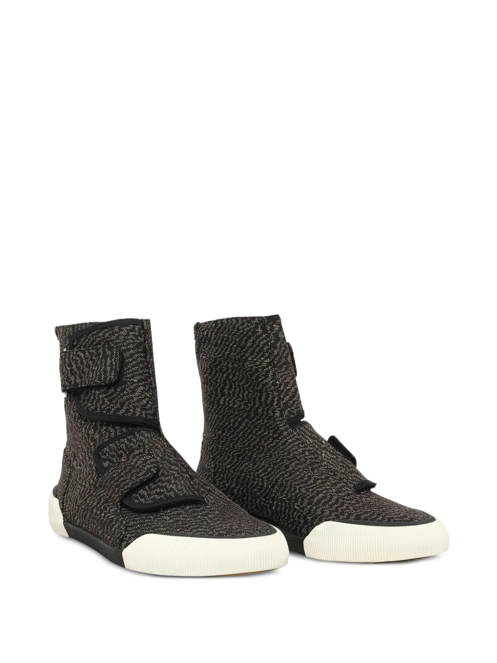 Lanvin touch-strap high-top sneakers Zwart