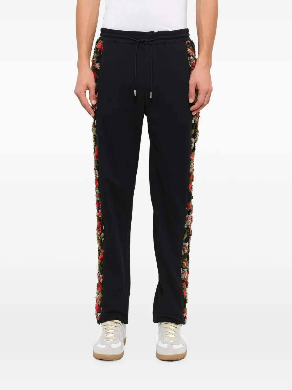 Alexander McQueen fringe-trim track pants - Nero