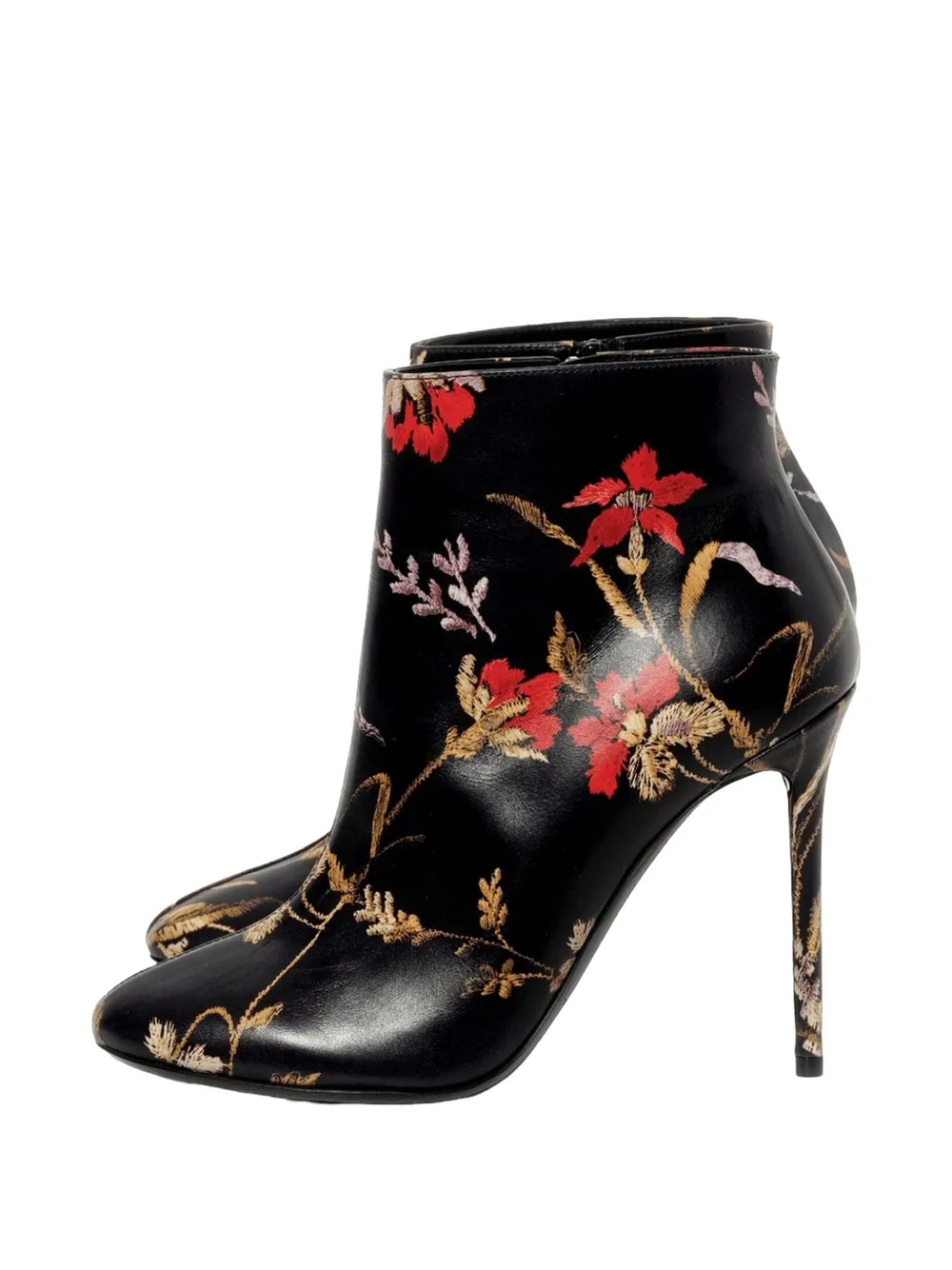 Balenciaga floral-detail leather boots - Nero