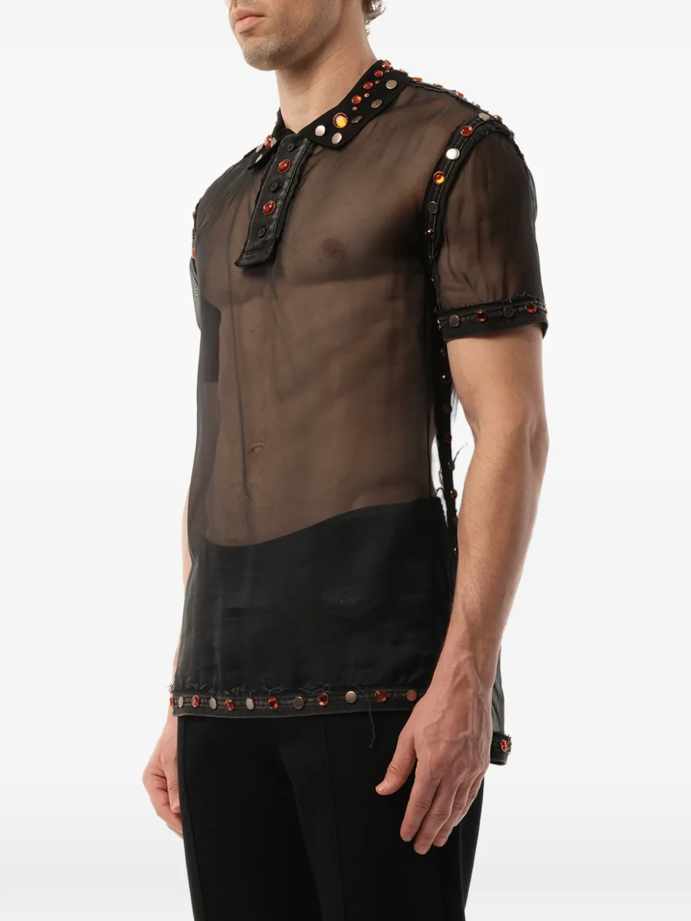  Givenchy Polo Con Apliques - Negro 