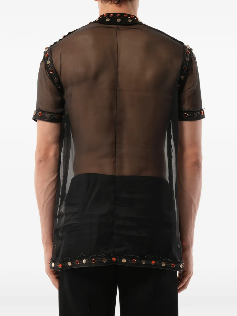 Givenchy Doorzichtig verfraaid poloshirt Zwart