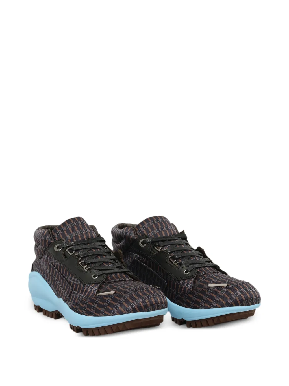 Lanvin geometric-print lace-up sneakers Bruin