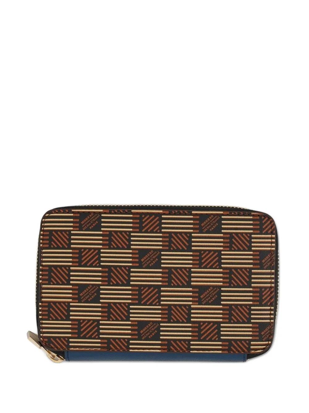 Moreau signature-pattern zip wallet - Nero