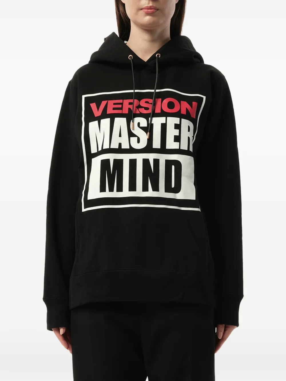 Mastermind Japan logo-print drawstring hoodie - Schwarz