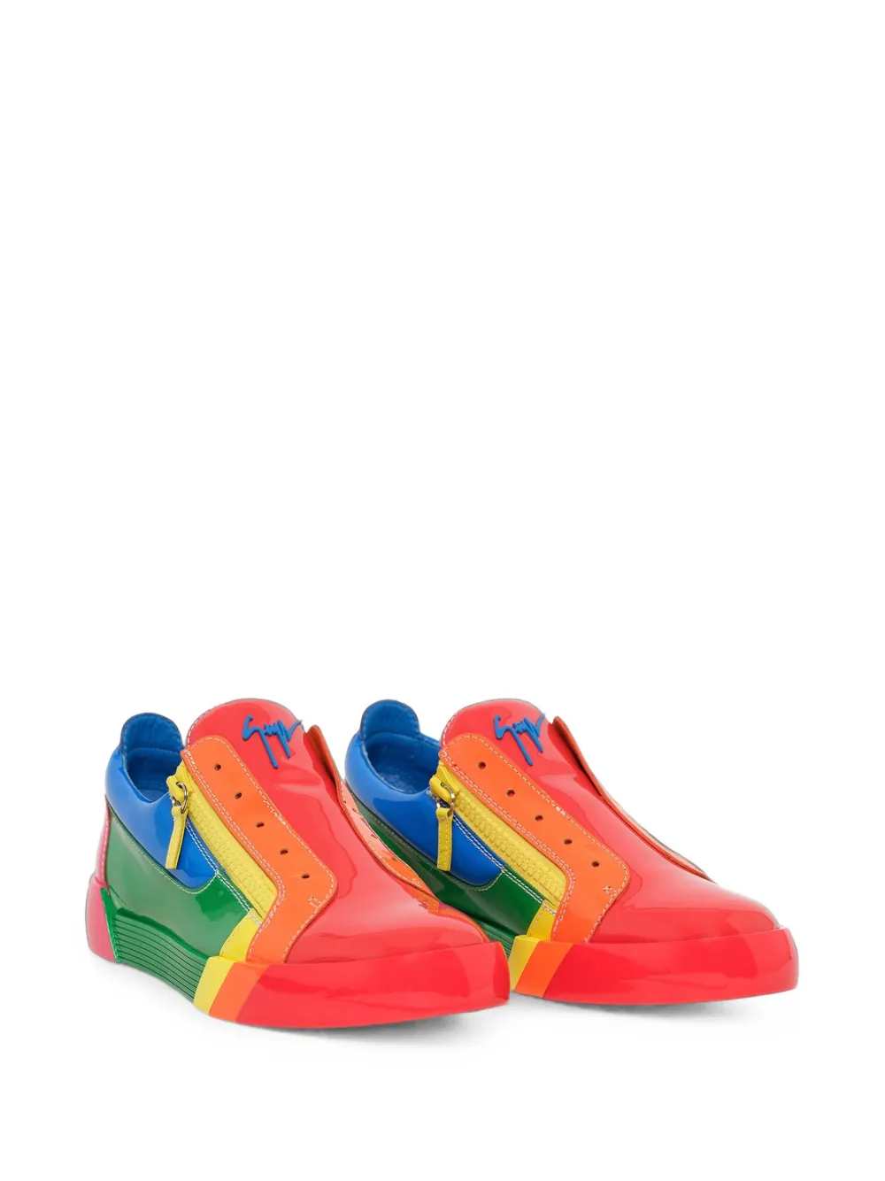 Giuseppe Zanotti RNBW side-zip sneakers Rood