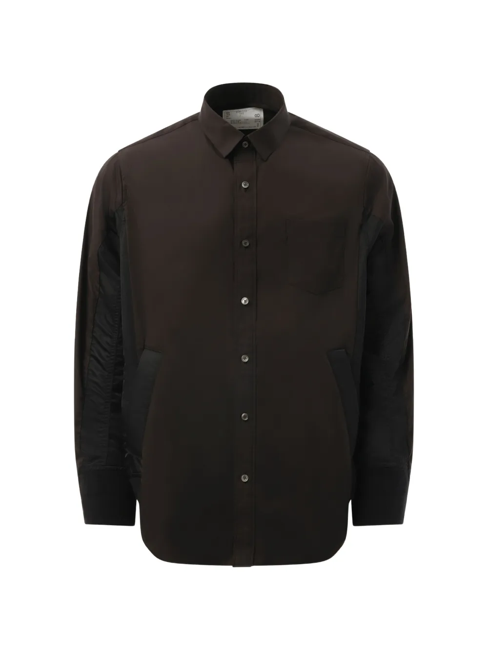 sacai panelled shirt - Black