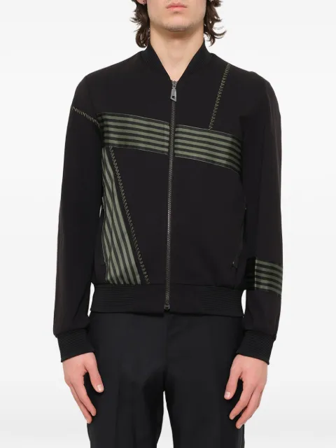 Wooyoungmi striped panelled track jacket