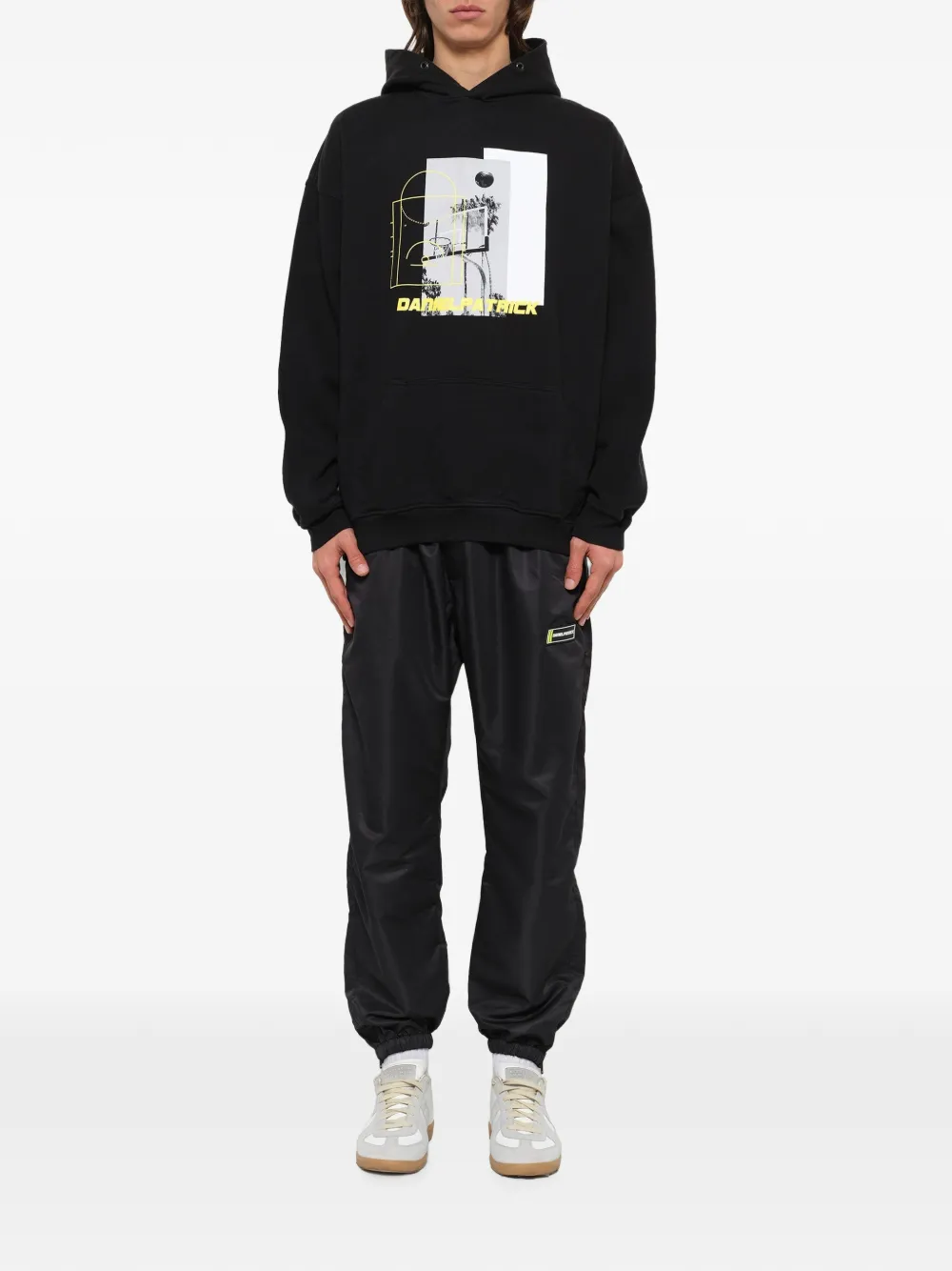 Daniel Patrick 94 B-Ball hoodie met grafische print Zwart
