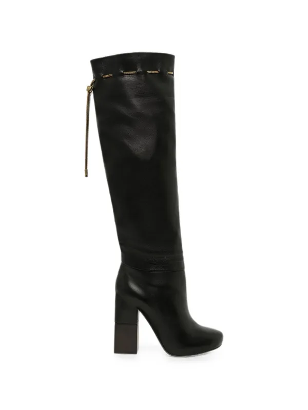Lanvin Drawstring Knee-high Boots in Black