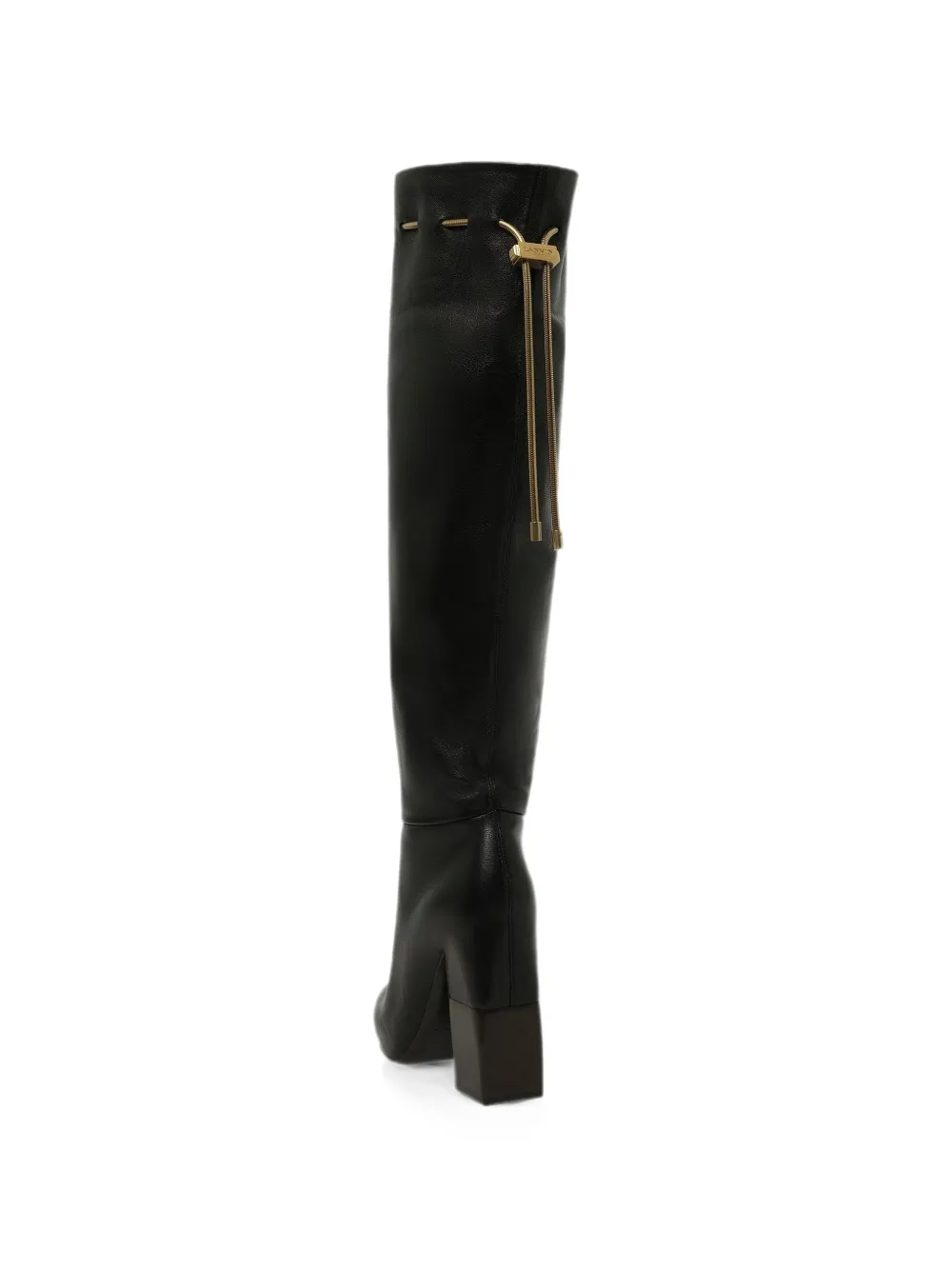 Lanvin drawstring knee-high boots Zwart