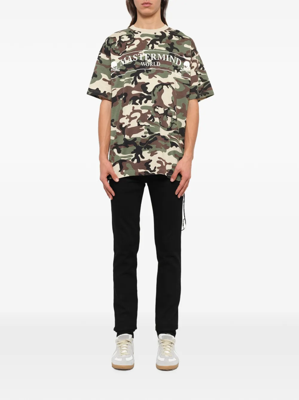 Mastermind Japan T-shirt met camouflageprint Groen